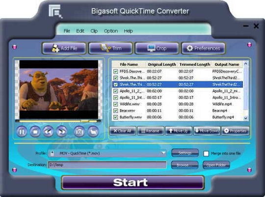 bigasoft quicktime converter